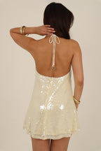 Stella Sequin Mini Dress - Yellow