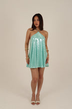 Stella Sequin Mini Dress - Blue
