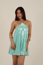 Stella Sequin Mini Dress - Blue